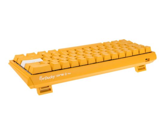Ducky One 3 Yellow Mini Gaming Tastatur RGB LED - MX-Clear US keyboard USB US English Klaviatūras
