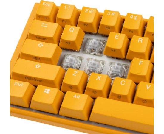 Ducky One 3 Yellow Mini Gaming Tastatur RGB LED - MX-Clear US keyboard USB US English Klaviatūras