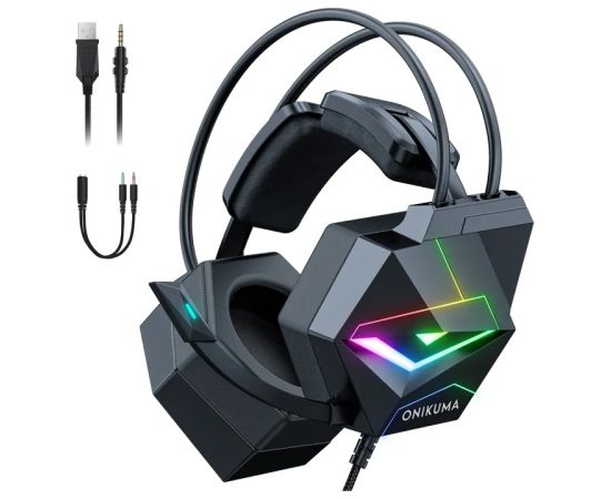 ONIKUMA X20 Gaming Headphones (Black) Austiņas