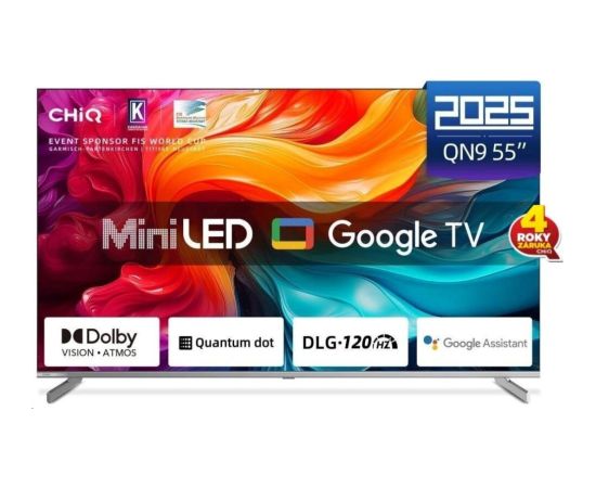 TV CHiQ M55QA9 TV 55", UHD MiniLED Google TV DLG 120 Hz Jaunumi - Datori