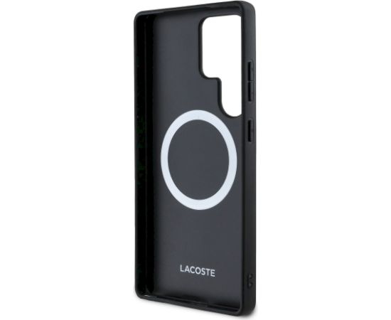 Lacoste Iconic Petit Pique Woven Logo MagSafe Case Aizsargapvalks priekš Samsung Galaxy S25 Ultra / zils Neoriģinālie Maciņi