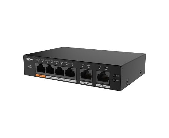 Dahua PoE switch 100Mbps 4+2G uplink S4100-4GT2GT-60-C Switch