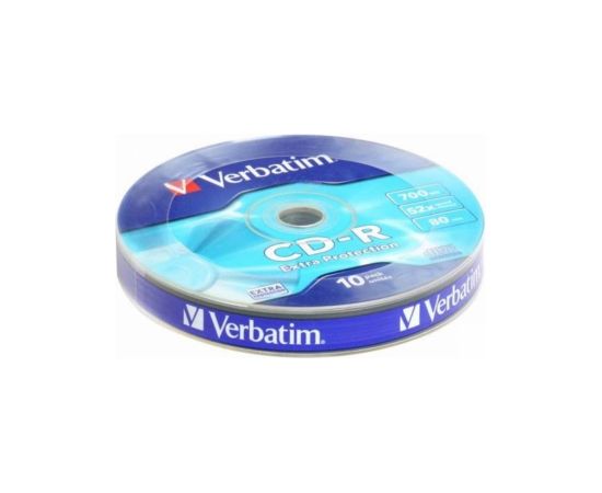 Matricas CD-R Verbatim 700MB Wagon Wheel 1x-52x Extra Protection, 10 Pack Spindle CD DVD Matricas Diski