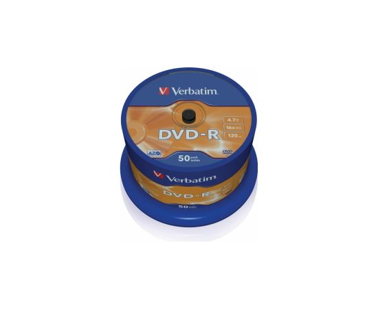 Matricas DVD-R AZO Verbatim 4.7GB 16x 50 Pack Spindle CD DVD Матричные Диски