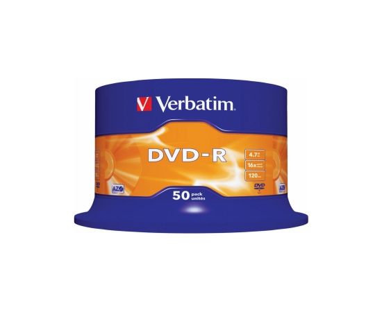 Matricas DVD-R AZO Verbatim 4.7GB 16x 50 Pack Spindle CD DVD Матричные Диски