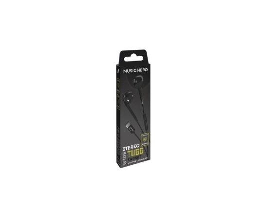 Austiņas SBS Music Hero Stereo Black USB-C Austiņas