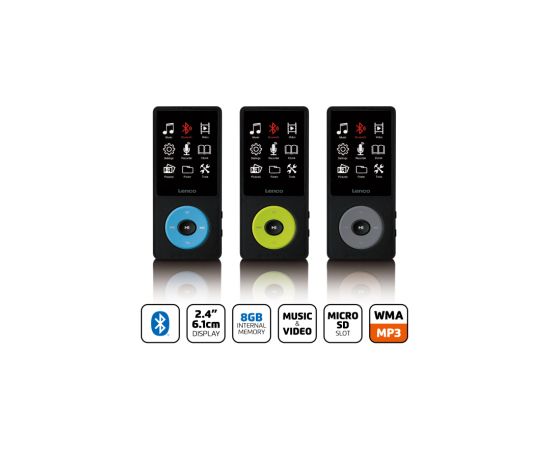 Atskaņotājs Lenco XEMIO-860BU 8GB Black MP3 Atskaņotāji