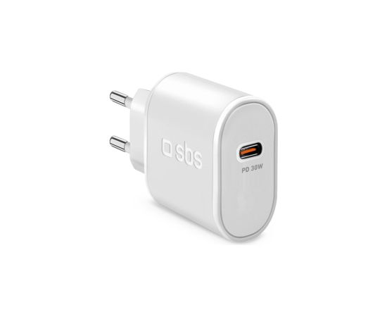 Lādētājs SBS USB-C 30W White Telefonu lādētāji 220v