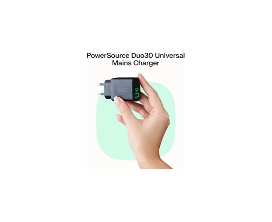 Green Cell Lādētājs Greencell PowerSource Solo30 30W Black Зарядные устройства