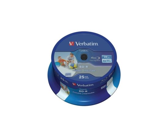 BD-R Verbatim 25GB 6x Datalife 25 Pack Spindle Wide Printable no ID CD DVD Матричные Диски