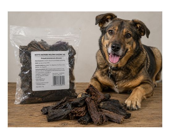 PETITTO Dried beef liver Mono - dog treat - 1kg Suņu barība