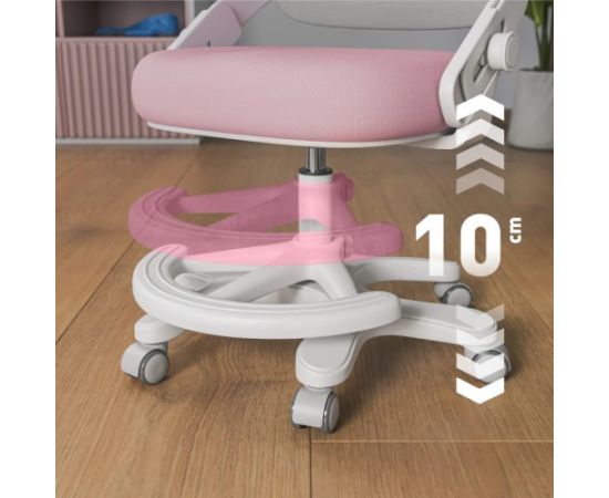 Fotel obrotowy Junior 4.3 Pink-Grey Biroja krēsli