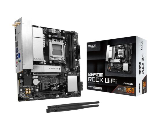 ASRock B850M Rock WiFi AM5 mATX HDMI/DP DDR5 Новинки Компьютерная техника