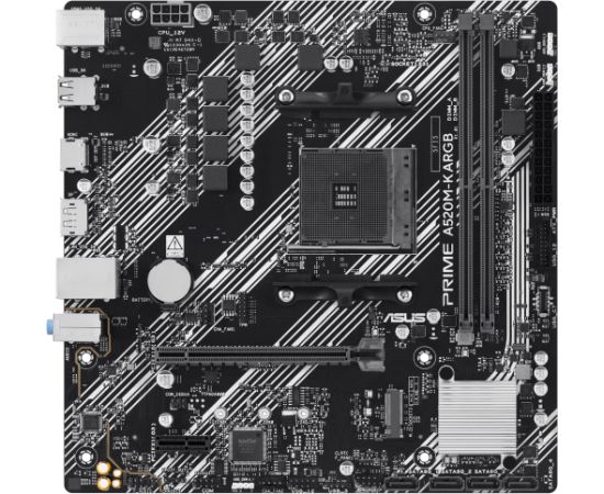 ASUS PRIME A520M-K ARGB AMD A520 Socket AM4 micro ATX Новинки Компьютерная техника