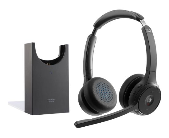 Bezvadu austiņas Cisco Headset 722 - Headset - On-Ear - Bluetooth - Carbon Black Webex Certified Новинки Компьютерная техника