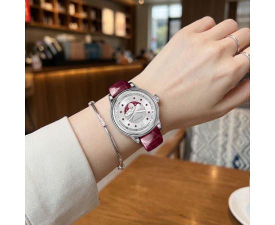 AVIATOR Douglas Moonflight Gemstone Edition Silver Red Ruby V.1.33.0.419.5 Rokas pulksteņi 