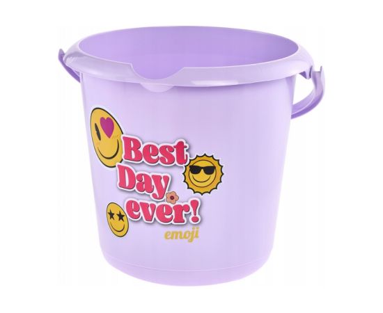 Keeeper Spainis deko 10L Ilvie "Emoji Best Day" Ø30x28cm violets Telpu uzkopšana