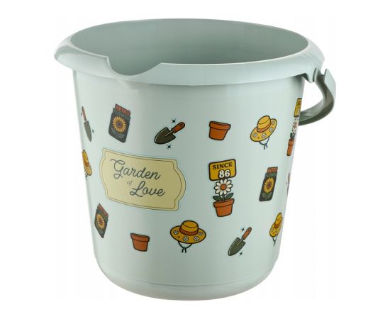 Keeeper Spainis deko 10L Ilvie "Garden" Ø30x28cm zaļš Telpu uzkopšana
