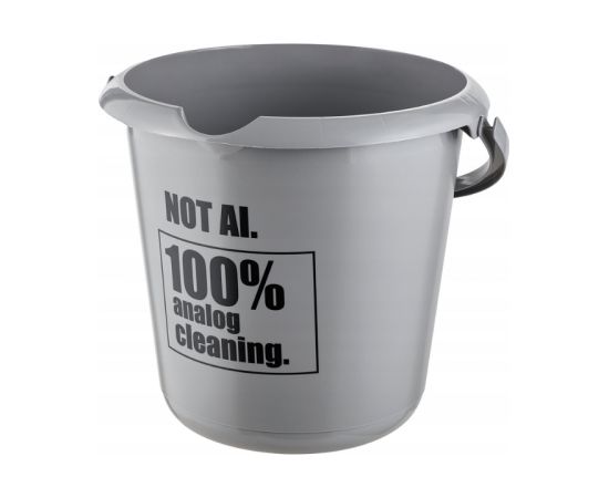 Keeeper Spainis deko 10L Ilvie "Not Ai" Ø30x28cm pelēks Telpu uzkopšana