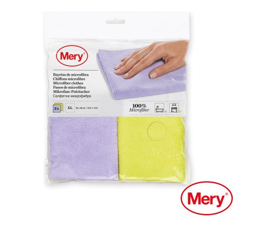 Mery Салфетки из микрофибры 2шт 38х36см Уборка помещений