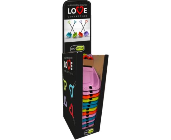 Gio`style Резиновый совок для волос Love 24,5x27x85 см, ассорти, 4 цвета Уборка помещений
