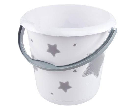 Keeeper Spainis deko 10L Ilvie "Stars" Ø30x28cm balts Telpu uzkopšana