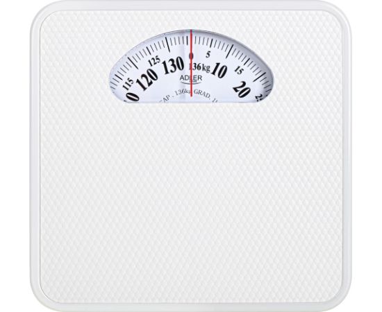 Adler Mechanical Bathroom Scale AD 8179w Maximum weight (capacity) 136 kg Accuracy 1000 g White Ķermeņa svari