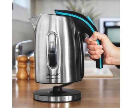 Cecotec Kettle ThermoSense 220 Steel Electric 1630 W 1.2 L Stainless Steel 360° rotational base Stainless Steel Tējkannas (elektriskās)