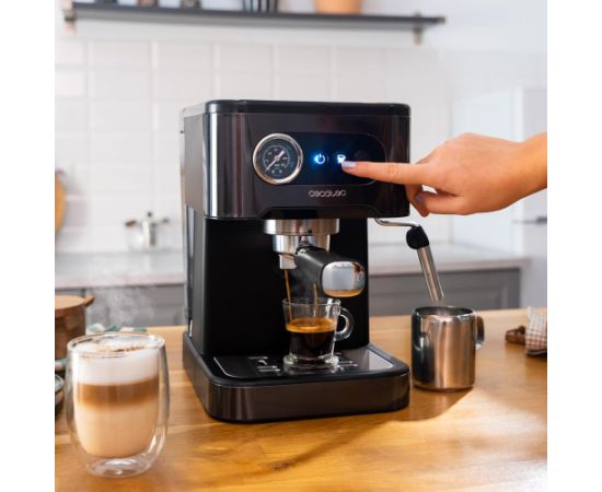 Cecotec Coffee machine Power Espresso 20 Pro Latte Pump pressure 20 bar Built-in milk frother Semi-automatic Black 1350 W Kafijas aparāti