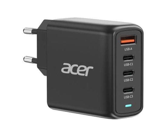 Acer 100W PD GaN Charger, 3 x USB C and 1 x USB A, EU Plug, 100W USB-C cable, Black, Retail Pack Новинки смартфонов и телефонов
