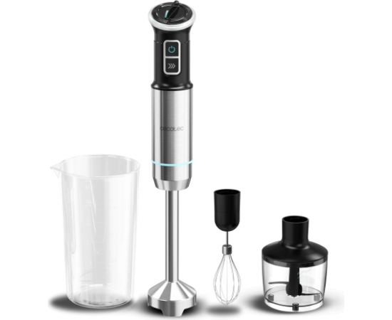 Cecotec Hand blender Power Neutron 1100MAX Cream&Crush Hand Blender 1100 W Number of speeds Adjustable Turbo mode Chopper Black/Silver Mikseri