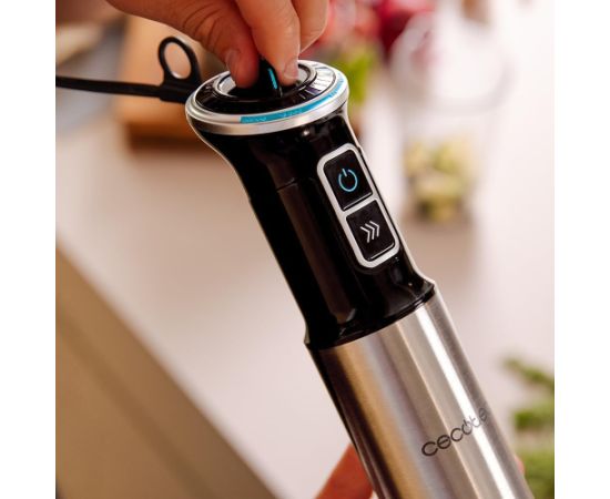 Cecotec Hand blender Power Neutron 1100MAX Cream&Crush Hand Blender 1100 W Number of speeds Adjustable Turbo mode Chopper Black/Silver Mikseri