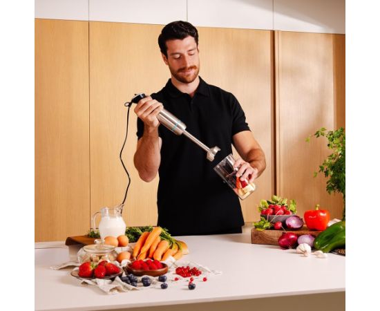 Cecotec Hand blender Power Neutron 1100MAX Cream&Crush Hand Blender 1100 W Number of speeds Adjustable Turbo mode Chopper Black/Silver Mikseri