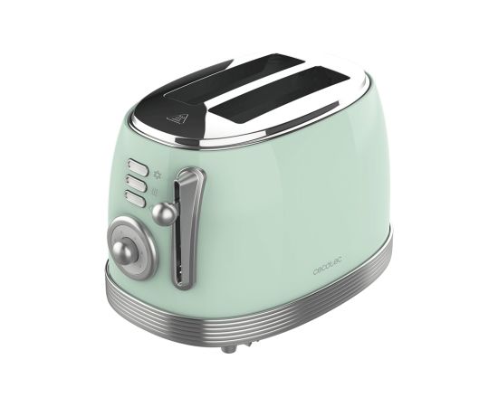 Cecotec Toaster Toast&Taste 800 Vintage Power 850 W Number of slots 2 Housing material Stainless steel Light Green Тостеры