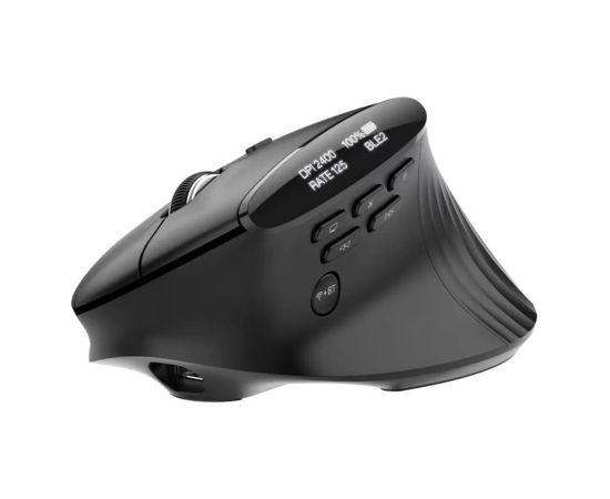Acer Smart Fit Vertical Mouse, Retail pack Wireless Bluetooth Black Peles, ievadierīces