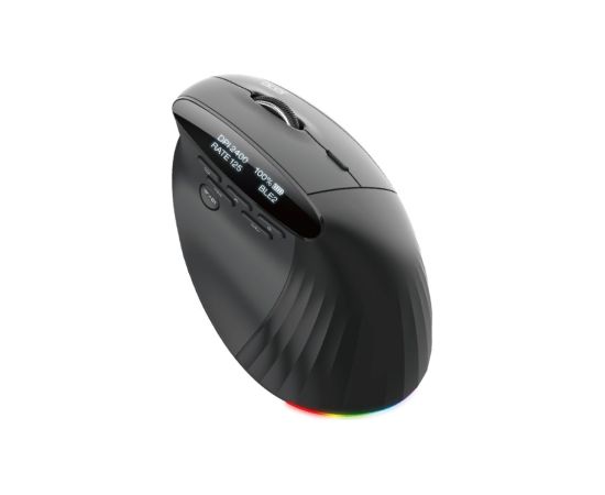 Acer Smart Fit Vertical Mouse, Retail pack Wireless Bluetooth Black Peles, ievadierīces
