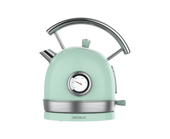 Cecotec Kettle ThermoSense 420 Vintage 2200 W Electric 1.8 L Stainless steel 360° rotational base Light Green Tējkannas (elektriskās)