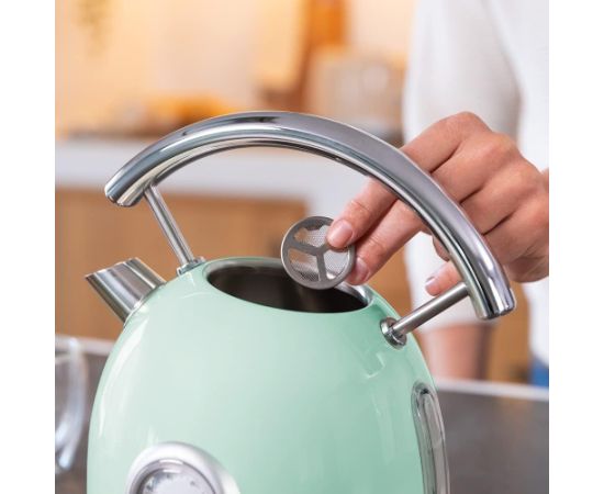 Cecotec Kettle ThermoSense 420 Vintage 2200 W Electric 1.8 L Stainless steel 360° rotational base Light Green Tējkannas (elektriskās)