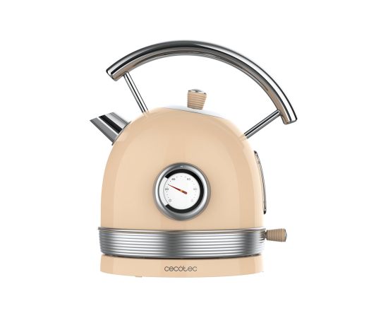 Cecotec Kettle ThermoSense 420 Vintage 2200 W Electric 1.8 L Stainless steel 360° rotational base Light Beige Tējkannas (elektriskās)