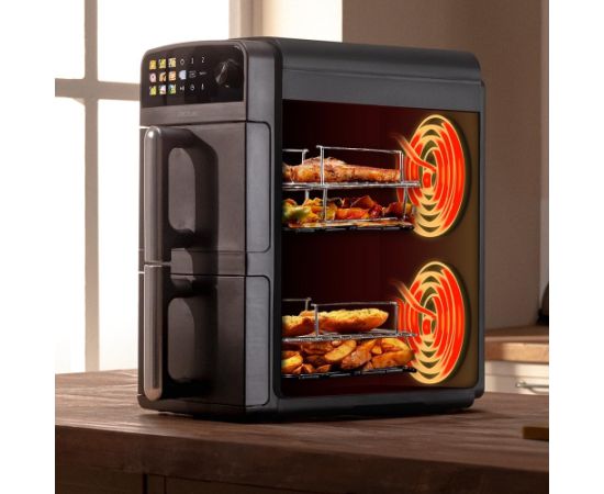 Cecotec Double hot air fryer Cecofry DuoLevel 10000 Power 2400 W Capacity 10 L Black Karstā Gaisa Katli (AirFryer)