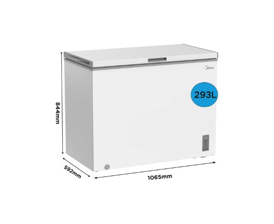 Midea MDRC411FZE01 Saldētava, Horizontāla 293L Balta Saldētavas