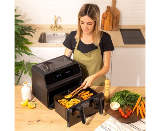 Cecotec Double hot air fryer Cecofry Advance 9000 Window Power 2200 W Capacity 9 L Black Karstā Gaisa Katli (AirFryer)