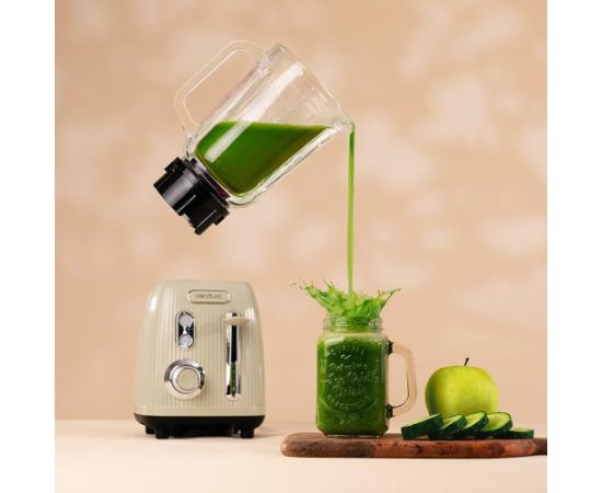 Cecotec Blender Power Black Titanium RetroGreen Tabletop 1200 W Jar capacity 1.5 L Jar material Glass Green Блендеры и чопперы
