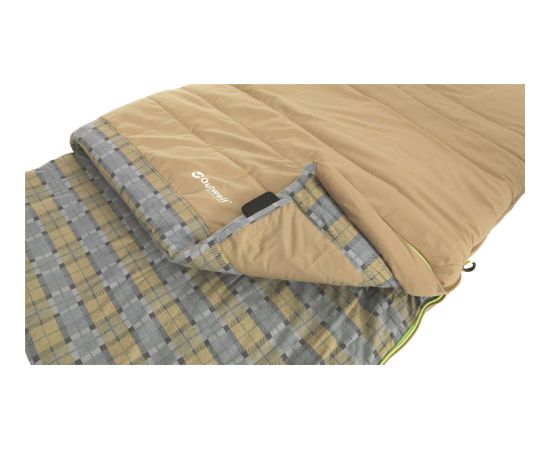 Outwell with loose Pillow Sleeping bag Commodore 225 x 85 cm 9/5/-8 °C 2 way open - auto lock, L-shape Спальные мешки