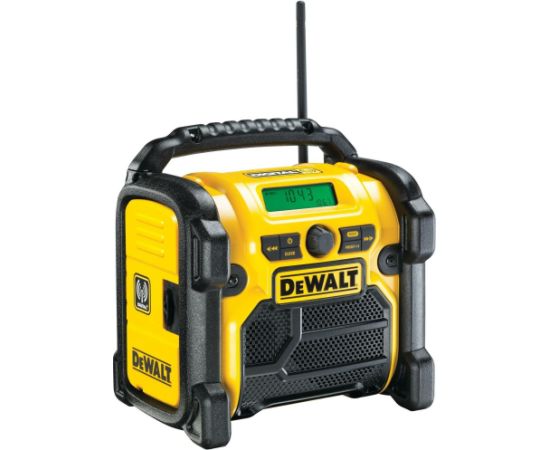 Radio uztvērējs DeWalt DCR021-XJ; 10,8-18 V (bez akumulatora un lādētāja) Celtniecības Lukturi un radio