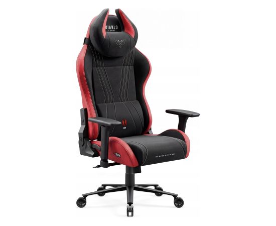 Krzesło biurowe Diablo Chairs Fotel gamingowy materiałowy czarno-czerwony Diablo X-Horn 2.0 Bloody Mary Normal Новости, мебель, дом