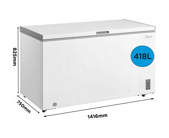 Midea MDRC564FZE01 Saldētava, Horizontāla 418L Balta Saldētavas