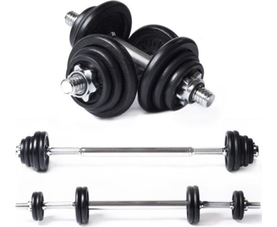 Tunturi Barbell/Dumbbell set, 20kg, Iron Hanteles