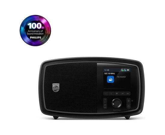 Philips Century, black - Portable radio Radio, Radio pulksteņi