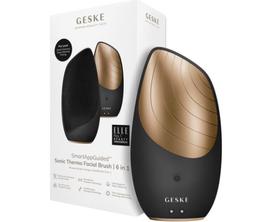 Geske Sonic Thermo Facial Brush | 6 in 1, grey - Facial skincare device Ķermeņu masieri